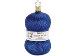 Weihnachtskugel "Wollknäuel", dunkelblau, 11 cm