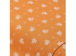 Baumwoll-Trachtenstoff "Röschen", orange/weiß