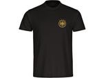 multifanshop Herren T-Shirt - Deutschland - Adler Retro Gold - Druck gold metallic - Männer