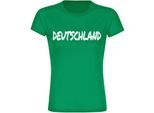 multifanshop Damen T-Shirt - Deutschland - Textmarker - Druck weiß - Frauen