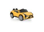Moni Kinder Elektroauto Dakota Musikfunktion Fernbedienung Sicherheitsgurt MP3 gelb