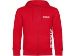 multifanshop Kapuzen Sweatshirt Jacke - Deutschland - Brust & Seite - Druck weiß - Sweat