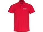multifanshop Poloshirt - Deutschland - Herzschlag - Druck weiß - Polo