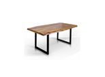 Sedex Bellary Esstisch mit U-untergestell 180x90x76 cm schwarz/natur