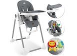 KIDIZ® 3in1 Hochstuhl Kinderhochstuhl inkl. Spielbügel , Babyliege , Kombihochstuhl Babyhochsitz ,7 höhenverstellbar Verstellbare Rückenlehne , mitwachsend ab 0 Monate bis 6 Jahre Babystuhl