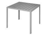 tectake® Aluminium Gartentisch, Oberfläche in Holzoptik, 2 höhenverstellbare Füße, 90 x 90 x 74,5 cm
