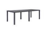 vidaXL Gartentisch Braun 220x90x72 cm Kunststoff Rattan-Optik