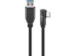 goobay USB C/USB 3.0 A Kabel 1,0 m schwarz, 1 St.