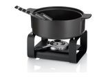 KELA Fondue "Roman 9 Teile", schwarz, B:22,5cm H:19cm Ø:22,5cm, Fondues, Fondue