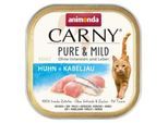 animonda Carny Nassfutter Katze Adult, Pure and Mild 32x100 g Huhn und Kabeljau