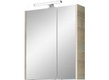 Spiegelschrank SAPHIR "Quickset 393", beige (polar pinie quer nachbildung), B:60cm H:70cm T:20,5cm, Holzwerkstoff, Schränke, Spiegelschrank