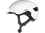 Fahrradhelm ABUS "HUD-Y" Gr. S, weiß, Helme, S Kopfumfang: 51cm - 55cm, glänzend, unifarben