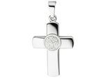 Kreuzanhänger JOBO "Anhänger Kreuz mit Lebensbaum", silber (silber 925), Schmuckanhänger, Damen, Silber 925 (Sterlingsilber), 925 Silber