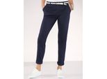 Boyfriend-Hose INSPIRATIONEN, Damen, Gr. 24, Kurzgrößen, blau (marine), 96% Baumwolle, 4% Elasthan, unifarben, lang, Hosen