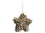 Chic Antique Weihnachtskugel Sternenform, H14,5/Ø 6 cm, antique messing