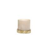 Chic Antique Windlicht mit graviertem Sockel, 22x12 cm, antique rosa