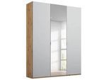 Stylife Drehtürenschrank , Grau, Eichefarben , Holzwerkstoff , 4 Fächer , 151x223x60 cm , Blauer Engel, Goldenes M, Made in Germany , Typenauswahl, Beimöbel erhältlich, umfangreiches Zubehör erhältlich, in verschiedenen Größen erhältlich, in verschiedenen Holzdekoren erhältlich , Schlafzimmer, Komplette Schlafzimmer und Serien, Schlafzimmerserien
