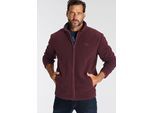 Fleecejacke MAN'S WORLD, Damen, Gr. 5XL (72/74), rot (burgund), Fleece, Obermaterial: 100% Polyester, unifarben, normal, Jacken Fleecejacke, für die Übergangszeit, aus Fleece, casual Look, schnelltrocknend