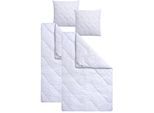fan Microfaserbettdecke + Microfaserkissen »Climacontrol® II«, (Spar-Set), optimierte Klimafunktion durch Lüftungsband