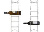 Zeller Present Flaschenregal, (Set, 2 St.), aus hochwertig verchromtem Metall gefertigt