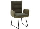 Dieter Knoll Armlehnstuhl , Grün, Schwarz , Metall, Textil , Kufe , 59x93x59 cm , Goldenes M , Beinauswahl, Lederauswahl, Stoffauswahl, Typenauswahl , Esszimmer, Stühle, Polsterstühle