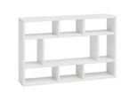 Mid.you Wandregal , Weiß , Holzwerkstoff , 2 Fächer , 75x51x16 cm , hängend , Wohnzimmer, Regale, Wandregale
