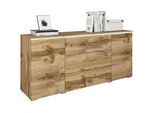 P & B Sideboard , Eiche Wotan , Holzwerkstoff , 2 Fächer , 3 Schubladen , 150x67.9x39.5 cm , Fsc , stehend, Beleuchtung , Kleinmöbel, Kommoden, Sideboards
