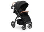 Hauck Buggy , Schwarz , Metall, Kunststoff, Textil , 59.5x107x85 cm , EN 1888 , Feststellbremse, Fußstütze abklappbar, Federung, Verdeckung abnehmbar, 5-Punkte-Gurt, Griff in Lederoptik, Transportsicherung, mit Tragegriff, Einhand-Faltmechanismus, abnehmbarer Schutzbügel , Baby on Tour, Kinderwagen, Buggys