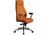 Mid.you Chefsessel , Braun , Textil , Sternfuß , 74x125x74 cm , Wippfunktion, Wippmechanik mit Härtegradeinstellung, Rückenlehne in S-Form, Sitzfläche 360° drehbar, inklusive Armlehnen, ergonomische Rückenlehne , Büromöbel, Bürostühle, Chefsessel