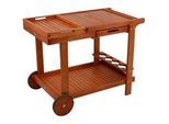 Gardenson Servierwagen , Eukalyptusholzfarben , Holz , Eukalyptusholz,Eukalyptusholz , Hartholz , 1 Schubladen , rechteckig , eckig , 60x76x100 cm , Stauraum, Flaschenfach, abnehmbares Tablett, einfacher Aufbau , Holzmöbel, Servierwägen Holz