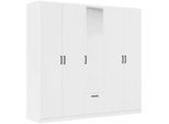 Boxxx Kleiderschrank , Weiß , Metall , 4 Fächer , 1 Schubladen , 226x210x54 cm , Blauer Engel, Goldenes M, Made in Germany , in verschiedenen Größen erhältlich, in verschiedenen Holzdekoren erhältlich , Schlafzimmer, Komplette Schlafzimmer und Serien, Schlafzimmerserien