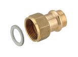Press-Übergangsverschraubung aus Rotguss 22 mm - 3/4'' IG (Überwurf) - flachdichtend - für Kupferrohre - DVGW - für V- & M-Kontur