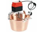 NuovaFac Cuoca Automatica - Elektrischer Induktions-Rührtopf aus gehämmertem Kupfer - 9l - 24W