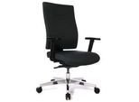 Xxxl Drehstuhl , Schwarz, Alufarben , Textil , Drehkreuz , 50x106-122x46-51 cm , Lga, Made in Germany , Stoffauswahl, ergonomische Rückenlehne , Büromöbel, Bürostühle, Drehstühle
