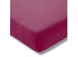 Estella Spannleintuch , Magenta , Textil , 150x200 cm , Textiles Vertrauen - Oeko-Tex® , Rundumgummi, bügelfrei, weich und anschmiegsam, perfekter Sitz , Heimtextilien, Bettwäsche & Leintücher, Leintücher, Spannleintücher