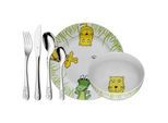 WMF Kindergeschirrset , Multicolor , Metall, Keramik , 6-teilig , Tier , 25x10x40 cm , Füttern, Kindergeschirr & Kinderbesteck