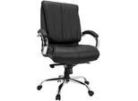 Mid.you Chefsessel , Schwarz , Textil , Drehkreuz , 66x113x70 cm , Sitzfläche 360° drehbar, ergonomische Rückenlehne , Büromöbel, Bürostühle, Chefsessel