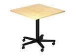 Venda Stehtisch , Schwarz, Ahornfarben , Metall, Holzwerkstoff , 80x72-114x80 cm , Fsc, DIN EN ISO 14001 , höhenverstellbar , Büromöbel, Schreibtische, Stehtische