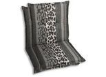 Xxxl Sesselauflagenset , Anthrazit , Textil , 2-teilig , Animalprint , Füllung: Schaumstoff, Vlies , 50x7x100 cm , Oeko-Tex® Standard 100 , pflegeleicht, hochwertige Qualität, langlebig, für den Außenbereich geeignet, mittels Bändern zu befestigen, mittels Gurtband zu befestigen , Gartenmöbel, Gartenpolster & Auflagen, Sesselauflagen