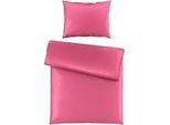 Novel Bettwäsche , Rosa , Textil , Uni , 140x200 cm , Heimtextilien, Bettwäsche & Leintücher, Bettwäsche, Satin-Bettwäsche