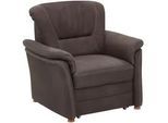 Carryhome Sessel , Dunkelbraun , Textil , Buche , massiv , 101x96x92 cm , Goldenes M, Made in Eu , Fußauswahl, Stoffauswahl, Relaxfunktion , Wohnzimmer, Sessel, Sonstige Sessel