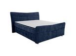 Esposa Boxspringbett , Dunkelblau , Textil , H3 + H4 , 180x200 cm , gepolstertes Kopfteil, Stoffauswahl, in verschiedenen Größen erhältlich, Matratze in verschiedenen Härtegraden erhältlich , Schlafzimmer, Betten, Boxspringbetten