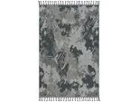 Novel Webteppich , Blau , Textil , Struktur , rechteckig , 200x290 cm , pflegeleicht , Teppiche und Böden, Teppiche, Webteppiche