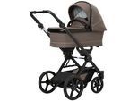 Hartan Kinderwagenset , Cappuccino , Textil , 3-teilig , 58x116x96 cm , Grüner Punkt, EN 1888, UV 50+, AZO-frei, Made in Germany, Made in EU, Made in Europe , Feststellbremse, Fußstütze abklappbar, Federung, kugelgelagerte Räder, Verdeckung abnehmbar, 5-Punkte-Gurt, Handbremse, für Babyschale geeignet, Griff in Lederoptik, Sitz umsetzbar, Reflektorstreifen, abnehmbarer Schutzbügel,5-Punkt-Gurt, Gu