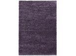 Xxxl Hochflorteppich , Violett , Textil , Uni , rechteckig , 140x200 cm , Oeko-Tex® Standard 100 , für Fußbodenheizung geeignet, schmutzabweisend, für Hausstauballergiker geeignet, lichtunempfindlich, antistatisch, pflegeleicht, strapazierfähig, leicht zusammenrollbar , Teppiche Und Böden, Teppiche, Hochflorteppiche & Shaggys
