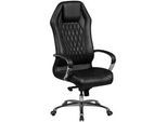 Mid.you Chefsessel , Schwarz , Leder , Echtleder, Kombination Echtleder/Lederlook , Rindleder , Sternfuß , 67x136x67 cm , Wippfunktion, Wippmechanik mit Härtegradeinstellung, Sitzfläche 360° drehbar, inklusive Armlehnen , Büromöbel, Bürostühle, Chefsessel