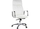 Mid.you Chefsessel , Creme , Leder , Kombination Echtleder/Lederlook , Nappaleder, Rindleder , Drehkreuz , 60x130x48 cm , Sitzfläche 360° drehbar , Büromöbel, Bürostühle, Chefsessel