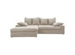 Livetastic Ecksofa , Beige , Textil , Füllung: Schaumstoff,Schaumstoff , L-Form , 278x200 cm , seitenverkehrt erhältlich, Rücken echt, Armteil links, Armteil rechts , Wohnzimmer, Sofas & Couches, Wohnlandschaften, Ecksofas