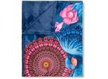 Xxxl Plaid , Blau, Hellblau , Textil , Vogel , 130x160 cm , Heimtextilien, Wohntextilien, Decken
