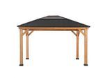 Xxxl Pavillon , Holz , Zeder , 393.5x286.5x335.5 cm , wetterfest , Sonnenschutz, Pavillons